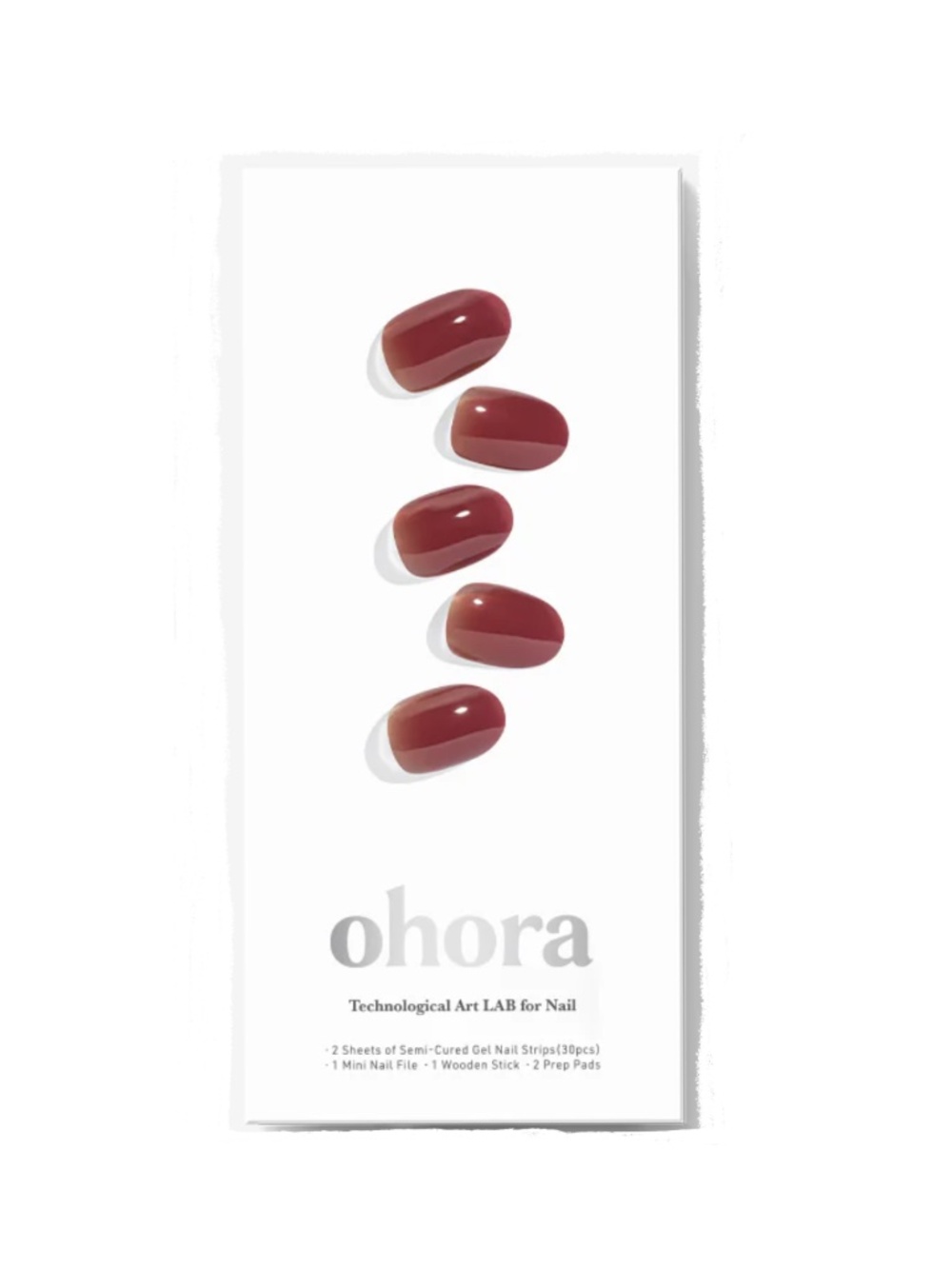 Ohora Wine Veil Semi Cured Gel Nail Strips
